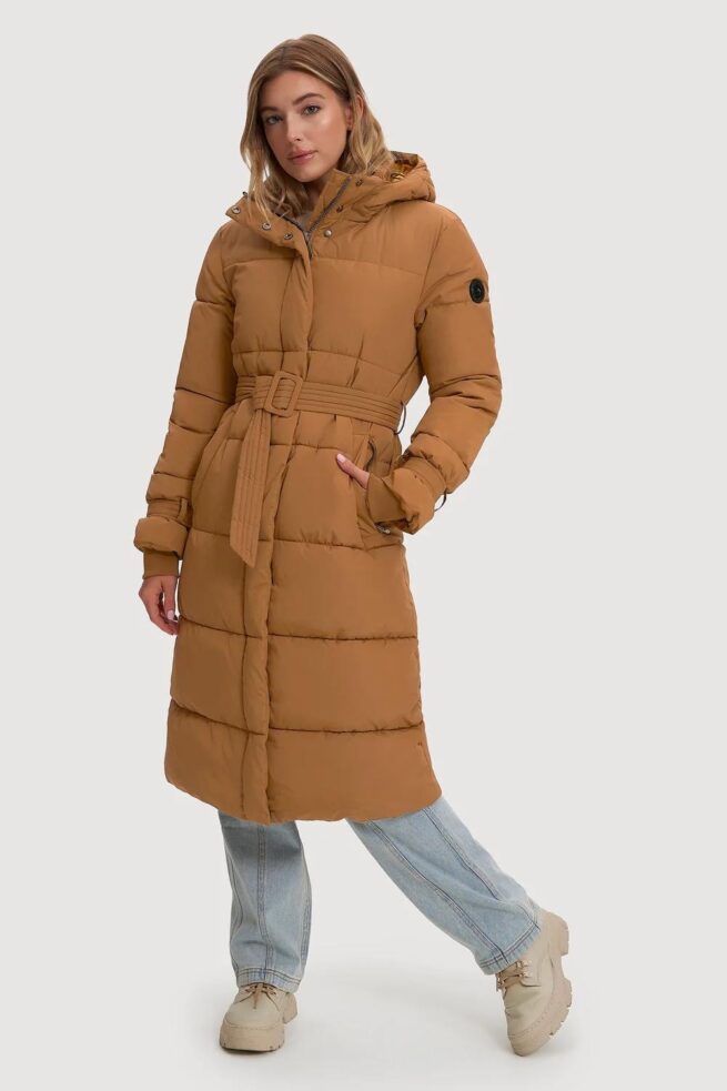 Plus Size Vegan Fur Double-sided Cotton Twill Parka & Puffer Jacket
