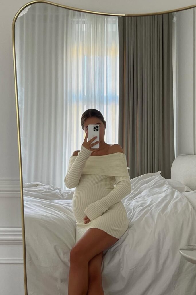 White Whisper Maternity Photoshoot Gown